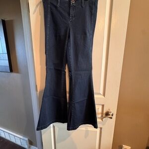 Free People Dark Blue Flare Jeans